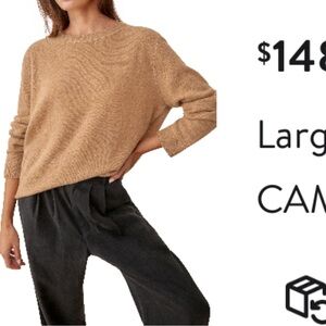Reformation jeans cashmere blend sweater in camel size L